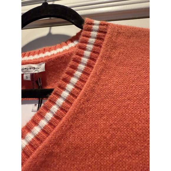 NWT Mimosa Preppy Varsity Cheer Orange Two Piece‎ Vest Mini Skirt Knit Set S - Picture 4 of 6